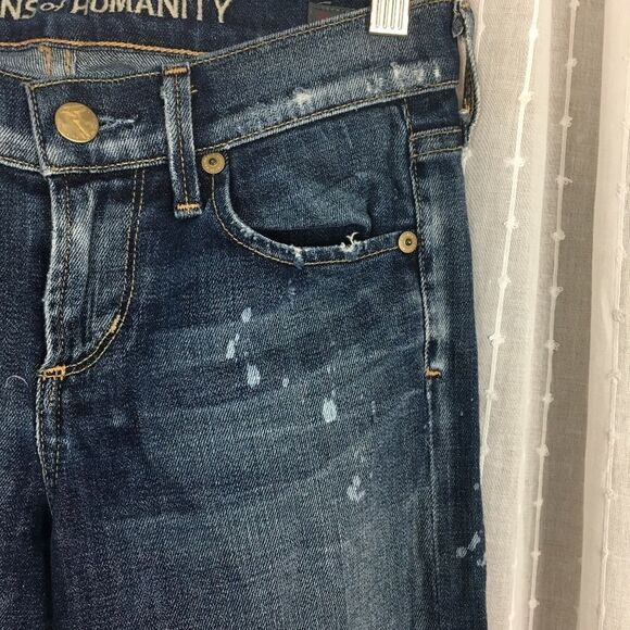 Citizens of Humanity Kelly Bootcut Paint Splatter Low Rise Jeans - Picture 2 of 8
